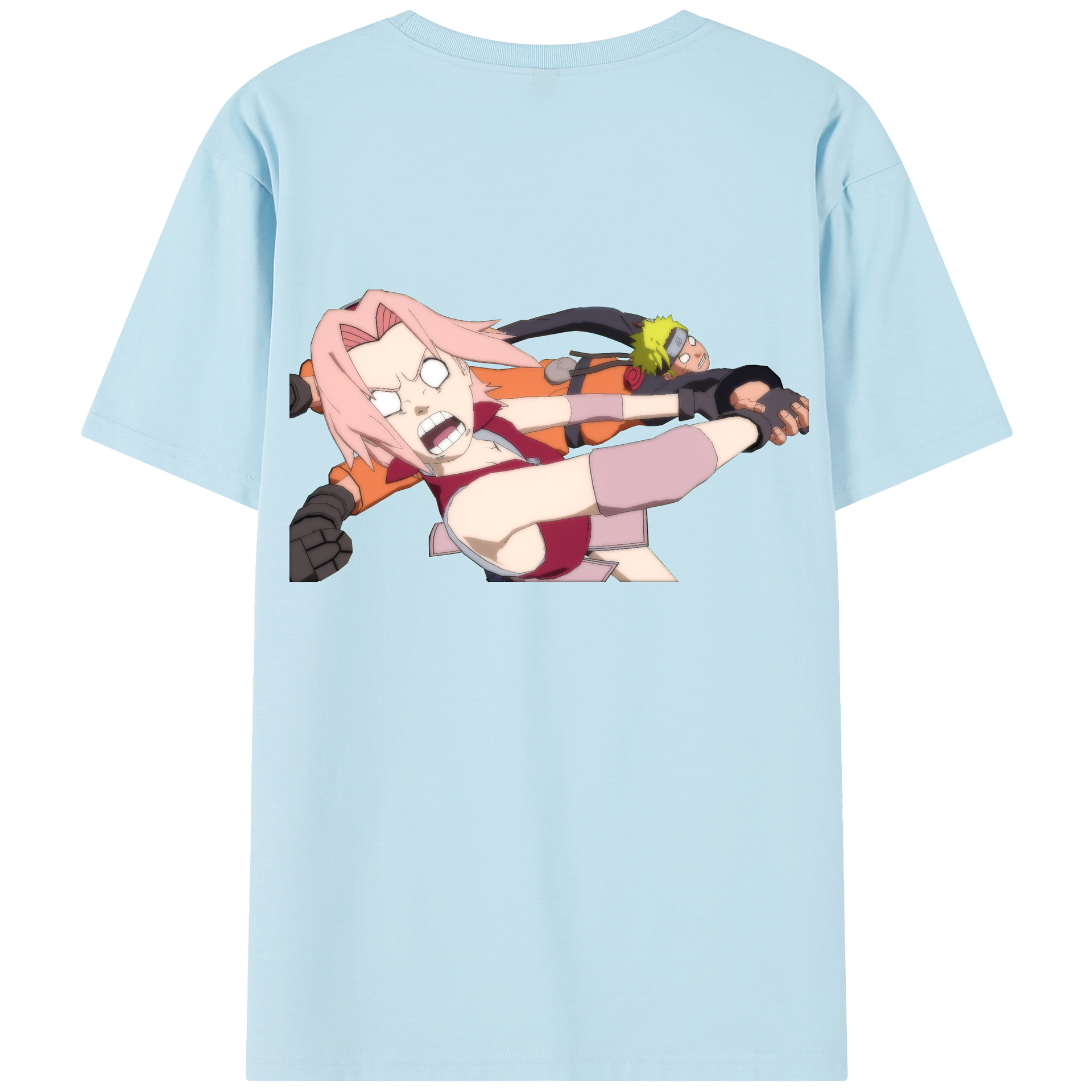 （画像用） NARUTO -ナルト- 春野サクラ Haruno Sakura 綿100％半袖Tシャツ（背面プリント）